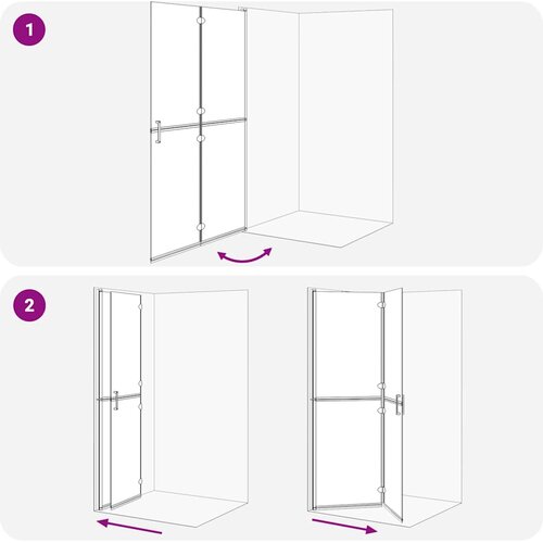  Walk-In zid za tu&amp;scaron;iranje Zlatno 120 x 6,5 x 190 cm Slike