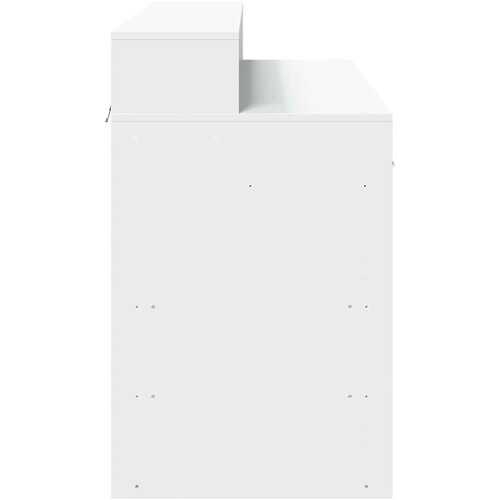  Radni stol LED bijeli 120 x 55 x 91 cm od konstruiranog drva Slike