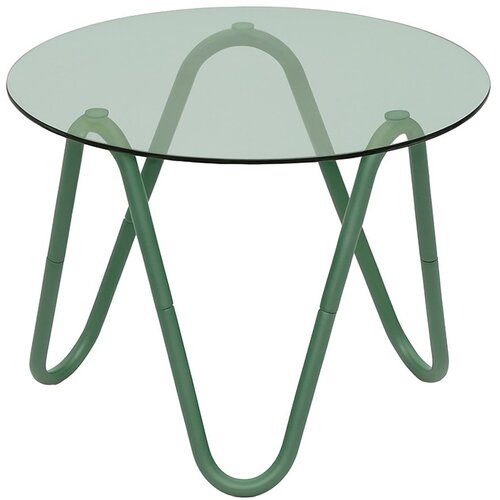 Leitmotiv Okrogla stranska mizica s stekleno mizno plo&scaron;čo &oslash; 50 cm Ventana Round &ndash; Cene