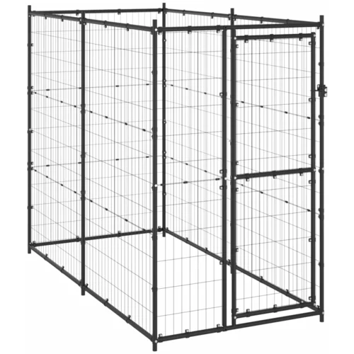 vidaXL vanjski kavez za pse čelični 110 x 220 x 180 cm