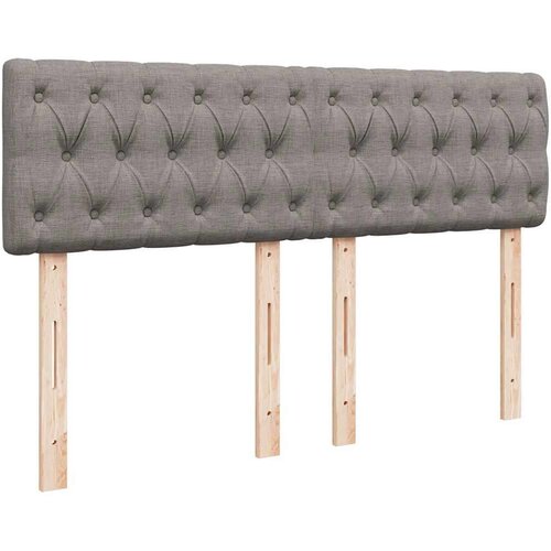 VidaXL Otomanski krevet s madracem smeđesivi 140x200 cm tkanine Slike