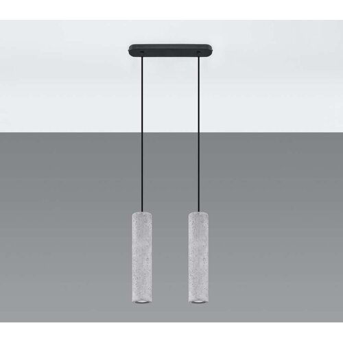  Sollux SL.0654 - Luster na sajli LUVO 2xGU10/40W/230V beton/crna Slike