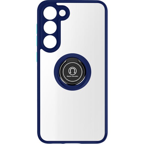 AVIZAR Ovitek proti prstnim odtisom za Samsung Galaxy S23, kovinski podporni obroc - moder, (20670467) Cene