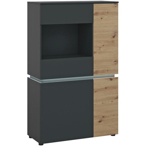 Modern Living Vitrina Luci, Barva Hrasta, Antracit Cene