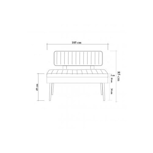 Woody Fashion Trpezarijska klupa Vina 1053 110x85x36cm Bež-Antracit Slike