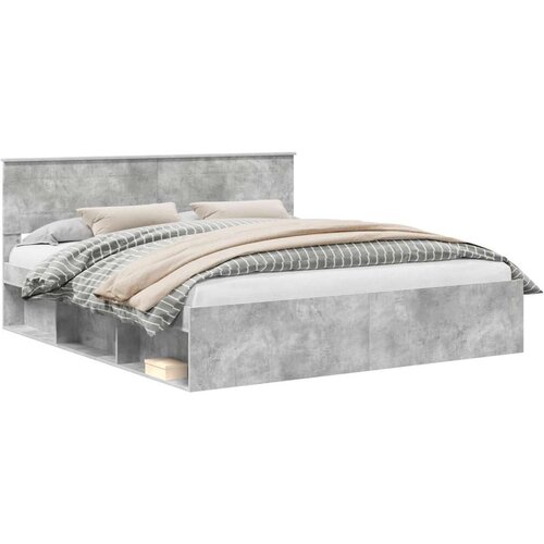  Okvir za krevet Beton 180 x 200 cm Konstruirano drvo Slike