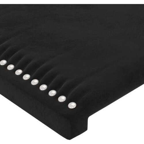  Uzglavlje s u&amp;scaron;ima crni 203x23x78/88 cm bar&amp;scaron;unasti Slike