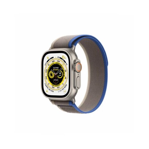 Apple watch ultra gps + cellular, 49mm titanium case with blue/gray trail loop - m/l Slike