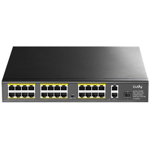 Cudy FS1026PS1 network switch Unmanaged Gigabit Ethernet (10 /100 /1000) Power over Ethernet (PoE) Black Slike