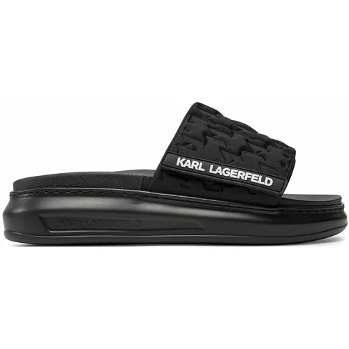 Karl Lagerfeld Natikače s potpeticom crna / bijela