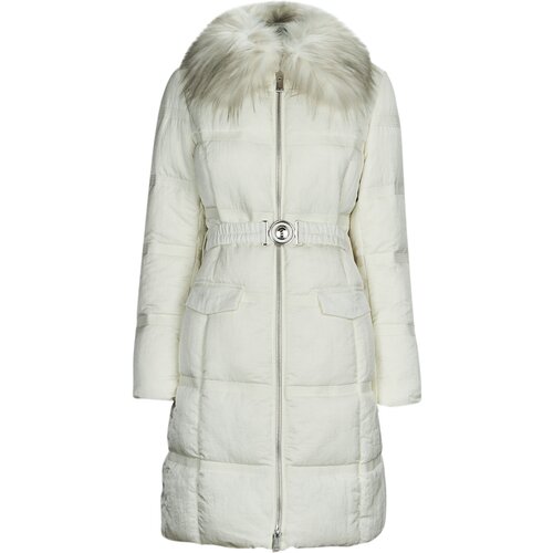 Guess Puhovke MARISOL LONG BELTED JACKET Bela Slike
