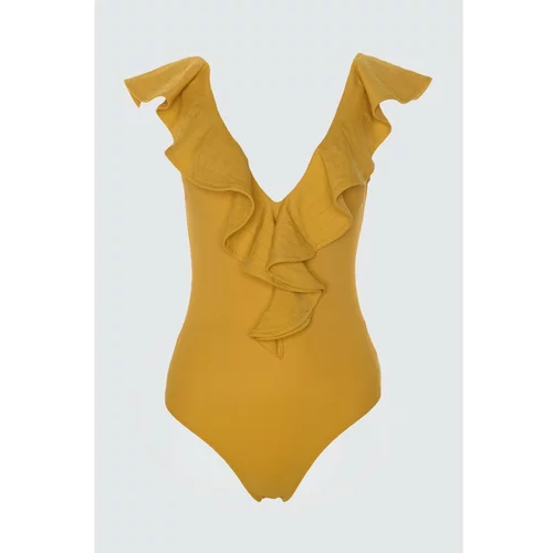 Trendyol Ženski jednodijelni kupaći kostim Frill detailed