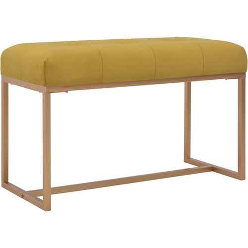 vidaXL Klop 80 cm žamet v barvi gorčice Cene