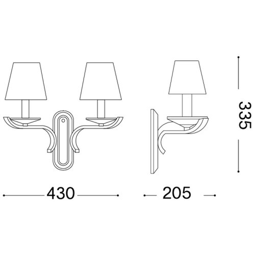 Ideal Lux kristalna zidna lampa pegaso 2xE14/28W/230V sjajni hrom Slike