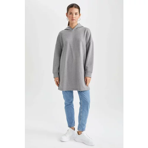 Defacto Regular Fit Sweatshirt Fabric Long Sleeve Tunic