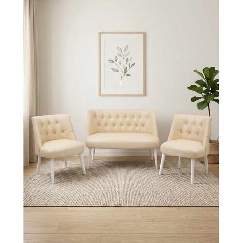 Atelier Del Sofa Az-Tkmln-01-Byz set od 2 fotelje i dvoseda, krem Cene
