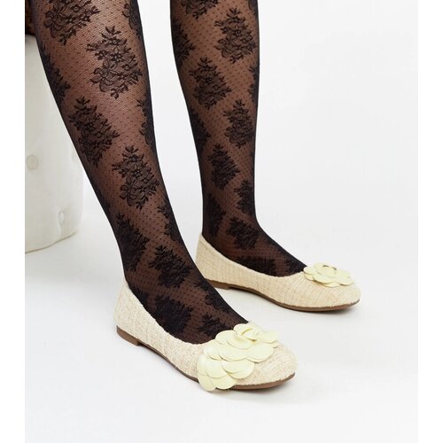 Gemre Yellow ballet flats with decorative flower Mateja Cijene