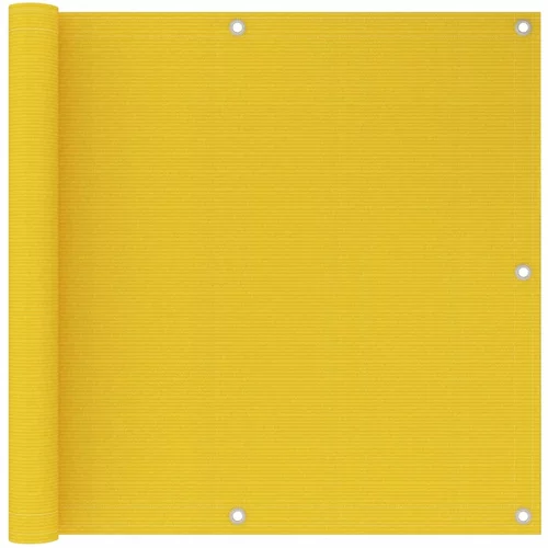 vidaXL Balkonsko platno rumeno 90x500 cm HDPE, (20742963)