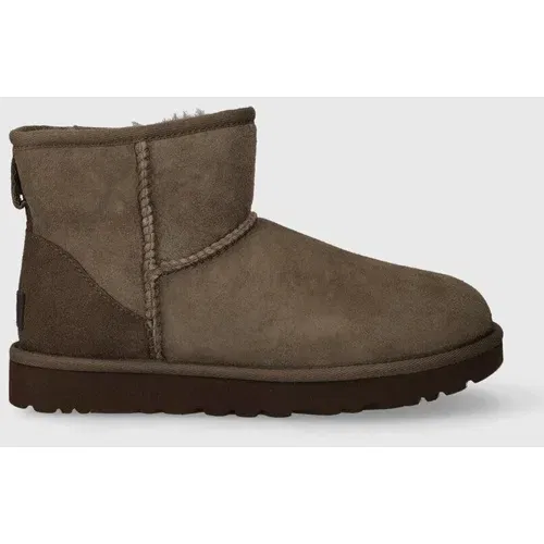 Ugg Čizme za snijeg od brušene kože W CLASSIC MINI II boja: smeđa, 1016222 HCK, 1016222.HCK