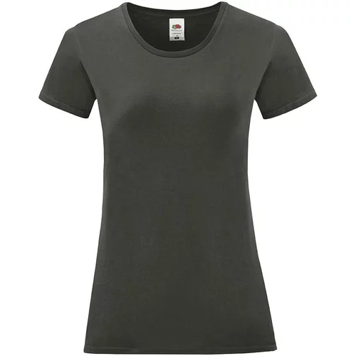 Fruit Of The Loom Iconic Women's Graphite T-shirt in combed cotton