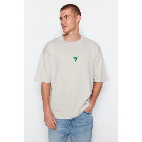 Trendyol T-Shirt - Gray - Oversize Slike