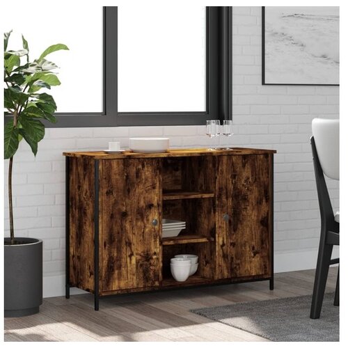 vidaXL Komoda boja dimljenog hrasta 100 x 35 x 70 cm konstruirano drvo Cijene