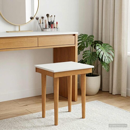  Stolica za Toaletni Stol FAUSKE Bijela 40 x 33 x 45 cm Cijene