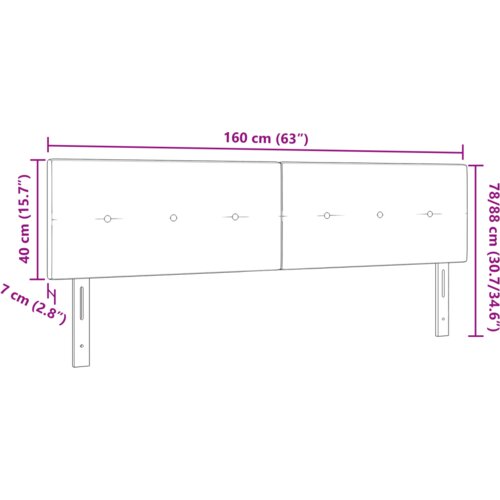 VidaXL led uzglavlje s gumbima otučeno svjetlosivo 80 cm bar&amp;scaron;un Slike