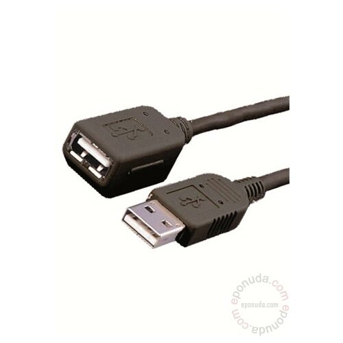 Mediarange KABLOVI USB 2.0 EXTENSION 1.8M/BLACK/MRCS154 kabal Slike