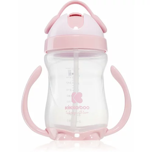 Kikka Boo Sippy Cup with a Straw skodelica s slamico 12 m+ Pink 300 ml