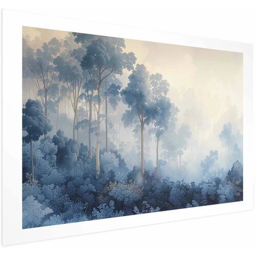  Plakat - Forest in Misty Blue Shades 90x60 Bez okvira s margom Cijene