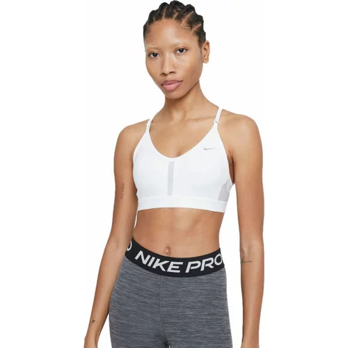 Nike DF INDY V-NECK BRA W Ženski sportski grudnjak, bijela, veličina