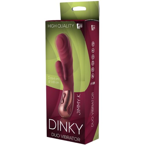 DREAMTOYS Dinky Jimmy K. Duo - vibrator s paličico za polnjenje (bordo) Cene