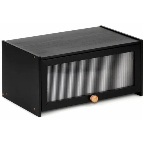 Vilde 229319 - crna kutija za hleb od bambusa 45x25x20cm Slike