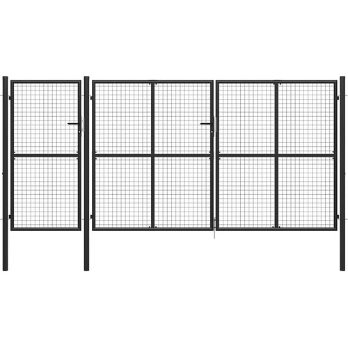  Vrtna vrata čelična 400 x 150 cm antracit Cene