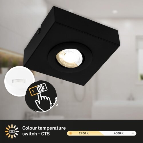 BRILONER 3996015 - LED spot svetiljka CTS LED/4W/230V 2700/4000K crna Slike