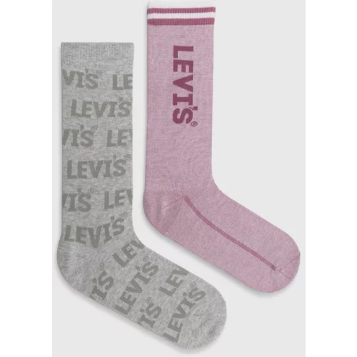 Levi's Nogavice 2-pack roza barva