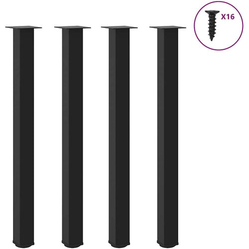 VidaXL Noge za barski stol 4 kom crne 110-112 cm čelik Slike