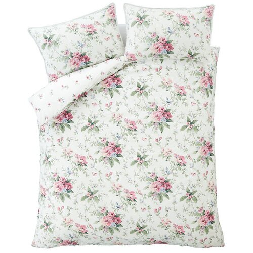 Catherine Lansfield Kremno bela posteljnina za zakonsko posteljo 200x200 cm Bridgerton Penelope Floral – Cene