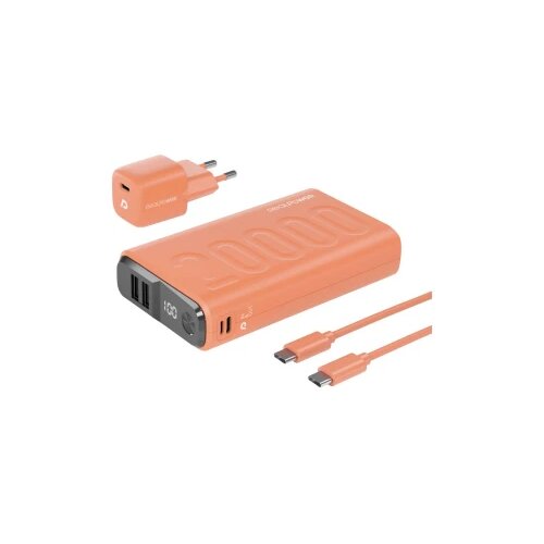 REAL POWER PB-20000 Power Pack powerbank (rezervna baterija) 20000 mAh Li-Ion USB, USB-C&amp;reg; narančasta Slike