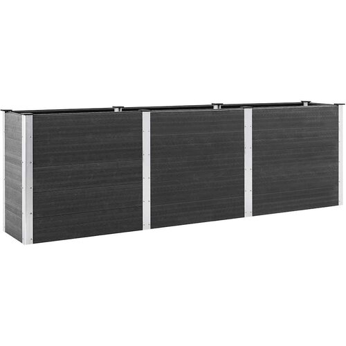  Povi&amp;scaron;ena vrtna gredica siva 300 x 50 x 91 cm WPC Slike