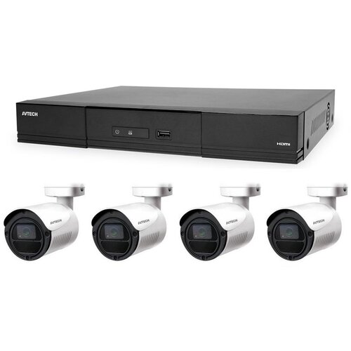 Avtech komplet kamer 1x nvr AVH2109AX in 4x 2MPX ip bullet kamera DGM2103SV + 4x utp kabel 1x RJ45 - 1x RJ45 Cat5e 15m! Cene