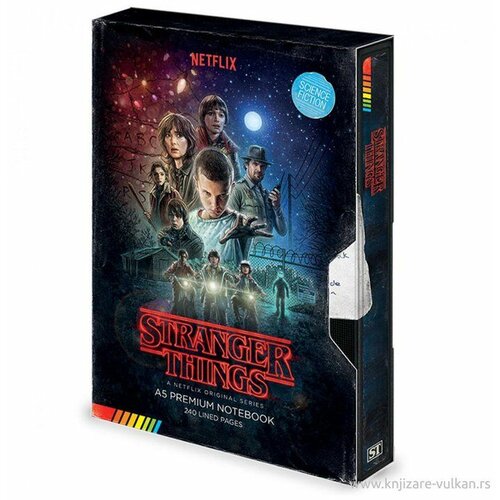 Stranger Things Premium Notebook A5 VHS (S1) Slike
