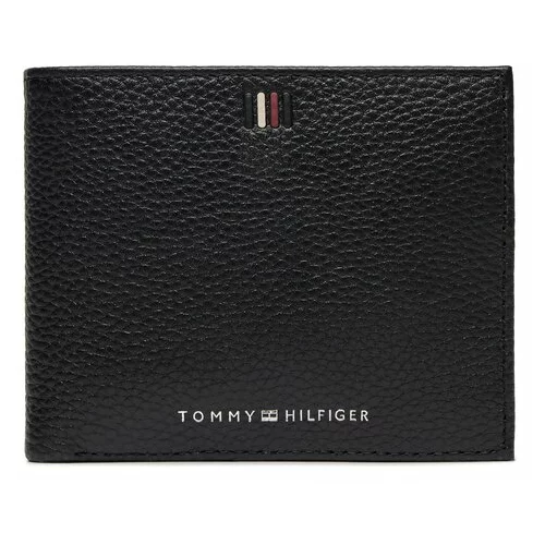 Tommy Hilfiger Velika moška denarnica Th Central Cc And Coin AM0AM11855 Črna