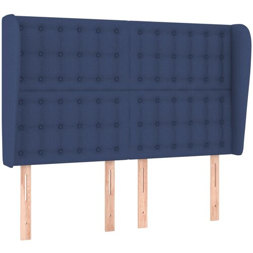Maison Chic vzglavna omarica - nočna omarica - posteljna omarica z ušesi modro 147x23x118/128 cm blago, (21710401) Cene