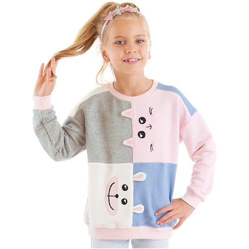Denokids Cat And Teddy Bear Girls Sweatshirt Slike