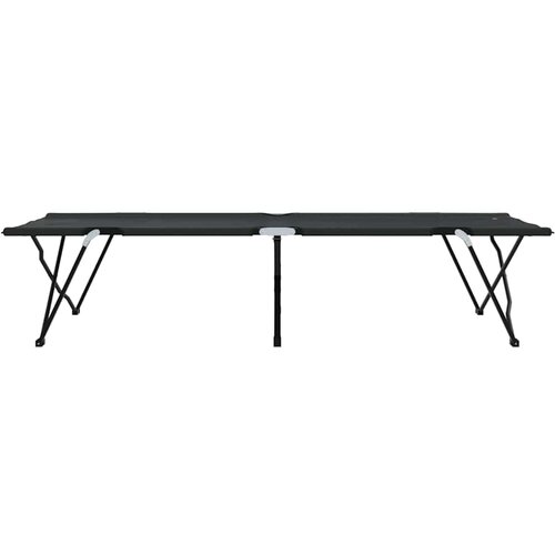  Sklopivi kamperski krevet Crna 206 x 76 x 74 cm Oxford i čelik Slike