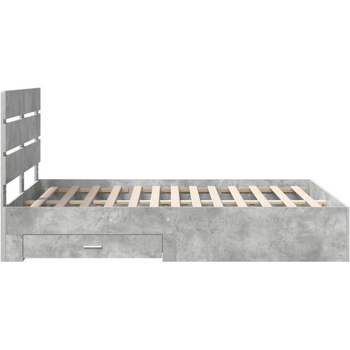  Krevetna konstrukcija s ladicama Betonski sivi 160 x 200 cm Siva 203 x 163 x 100 cm Slike