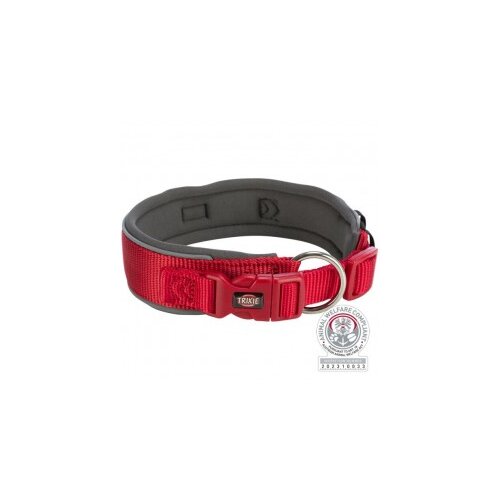  Ogrlica Premium ekstra široka L XL 53 62 cm/50 mm crveno/siva Cene