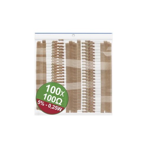 Quadrios 22P064 komplet ugljenoslojnih otpora 100 Ω aksijalno ožičen 0.25 W 5 % 1 Set Cijene